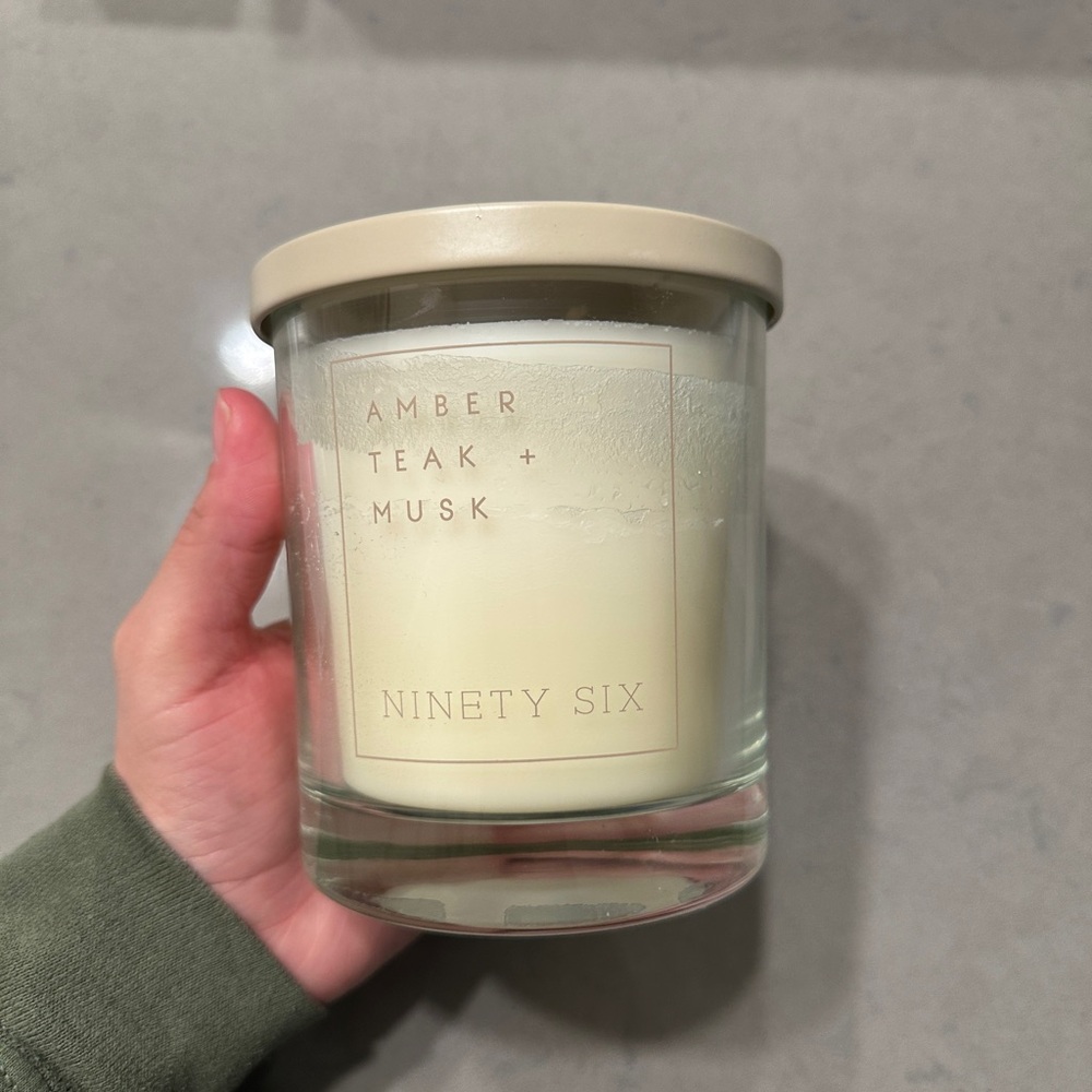Ninety Six Amber Teak + Musk Large Candle